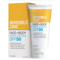 澳洲Invisible Zinc 面部及身体防晒霜 SPF50 UVA UVB保护 75g